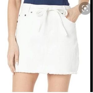 Jack by BB Dakota Cream Mini Pencil Skirt with Tie Front